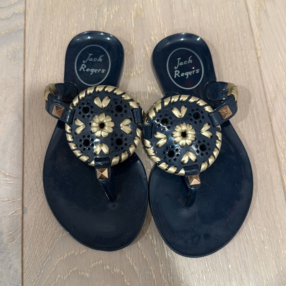 Girls jack rogers jelly size 8-navy